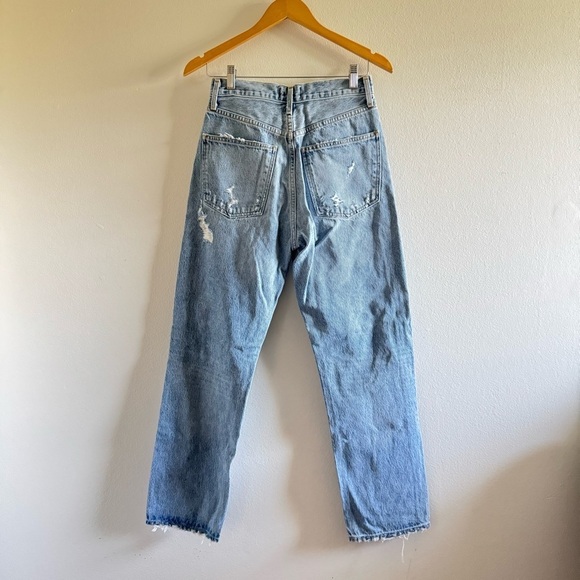 Agolde 90s Jeans Distressed Mid-Rise Button Fly Jeans size 25 - Picture 4 of 11
